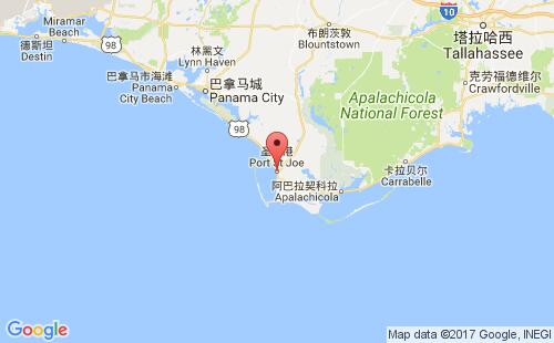 美國海運港口圣喬港port st.joe港口地圖