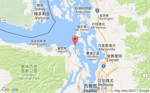 美國海運港口湯森港port townsend港口地圖