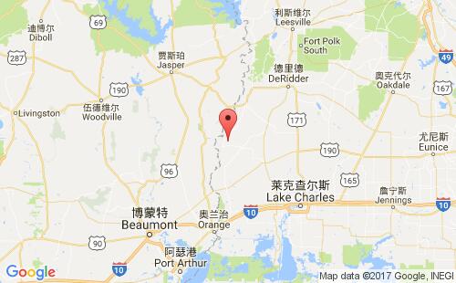 美國(guó)海運(yùn)港口薩賓sabine港口地圖