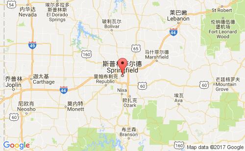 美國海運港口斯普林菲爾德springfield,mo港口地圖
