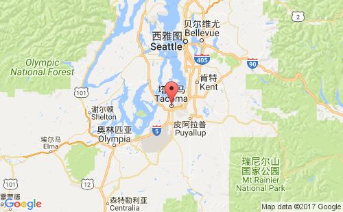 美國海運港口塔科馬tacoma,wa港口地圖